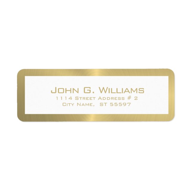Simple white on gold label (Front)