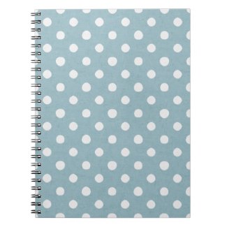 Simple White Polka Dots Watercolor Pattern Notebook