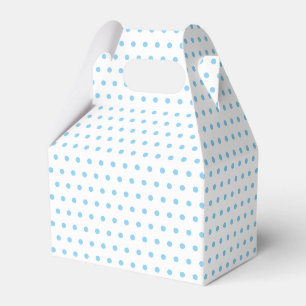 Simple White Polkadots Pattern On Baby Blue Favour Favor Box