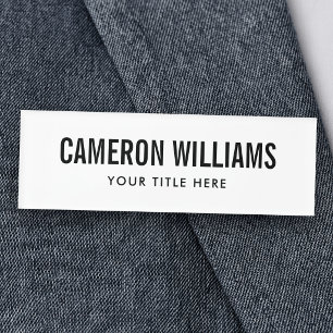 Simple white professional magnetic name tags