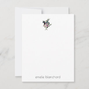 Simple White Rabbit Personalized Card