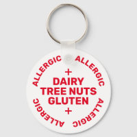 Simple White Red Medical Alert Food Allergy