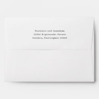 Simple White Retro Typewriter Font Return Address