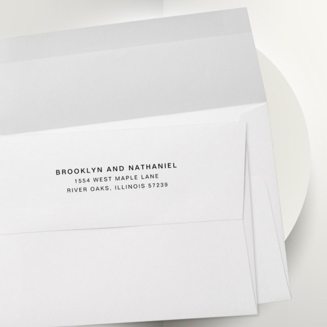Simple White Return Address Lined Envelope (Creator Uploaded)