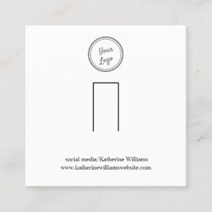 Simple White Ring Display Card Add Your Logo