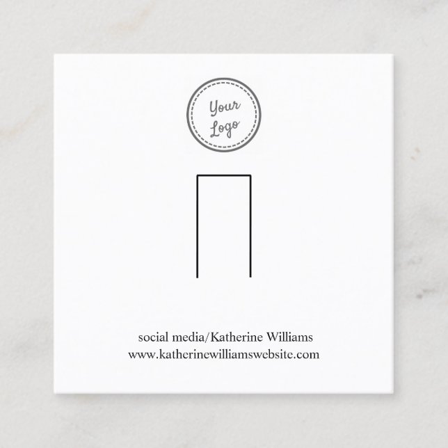Simple White  Ring Display Card |Add Your Logo (Front)
