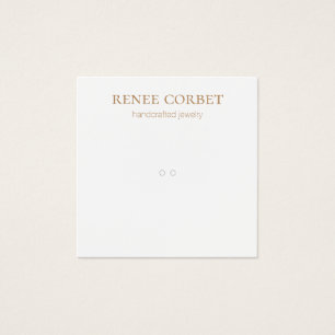 Simple White Ring  or Pendant Display Card