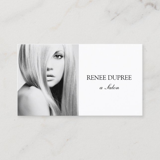 Simple White Salon Photography Photo Card (Front)