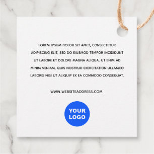 Simple  White Square  Add Your Logo Social Media  Favour Tags