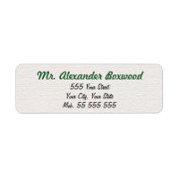 Simple White Structure Green Name