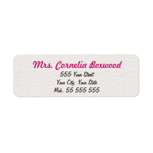 Simple White Structure Pink Name
