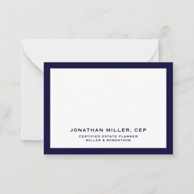 Simple White Typographic Name Title Company Card (Front)