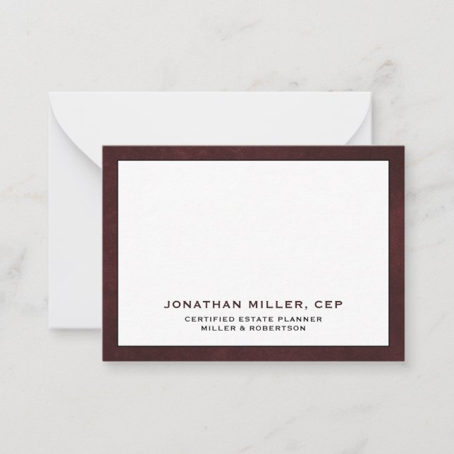 Simple White Typographic Name Title Company Card (Front)