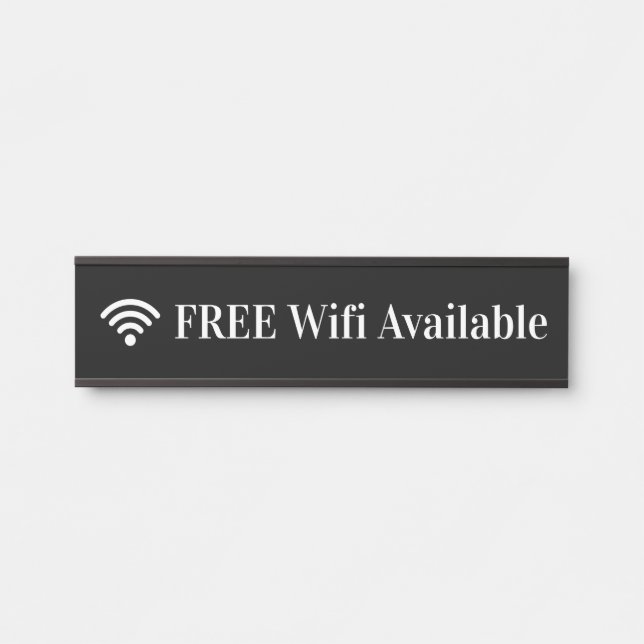 Simple Wifi Available Sign With Wifi Symbol (Front)