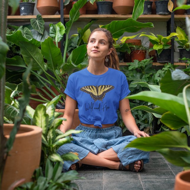 Simple Wild and Free Tiger Swallowtail Butterfly T-Shirt (Creator Uploaded)