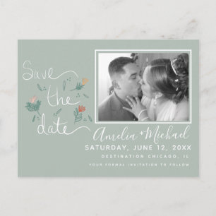 Simple Wild Botanical Florals Photo Postcard