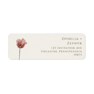 Simple Wildflower   Beige Return Address