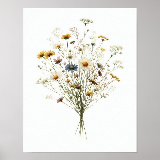 Simple Wildflower Bouquet 1 Poster (Front)