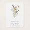 Simple Wildflower Funeral Memorial Prayer Card