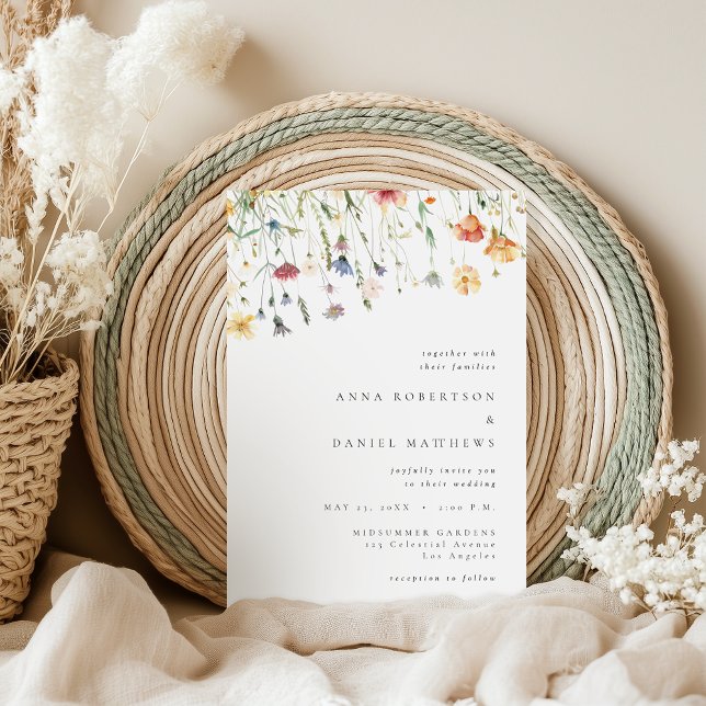 Simple Wildflower Wedding Invitation (Creator Uploaded)