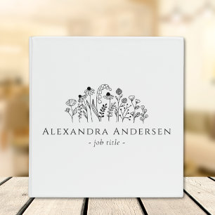 Simple Wildflowers Minimalist Floral Binder