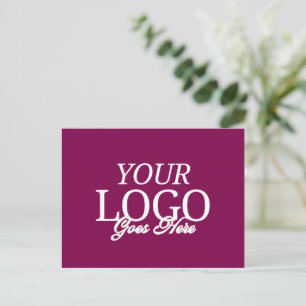 Simple Wine Company Logo With QR Code Business Postcard