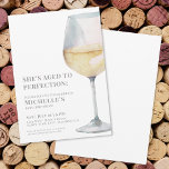 Simple Wine Sixty 60th Birthday Party Invitation<br><div class="desc">Elegant White Wine Simple Birthday Party Invitation. Celebrate a milestone with this timeless and sophisticated invitation, perfect for any adult birthday celebration. The design features a large watercolor wine glass filled with a light yellow white wine, like Chardonnay or Pinot Grigio, on the right side, adding a refined yet modern...</div>