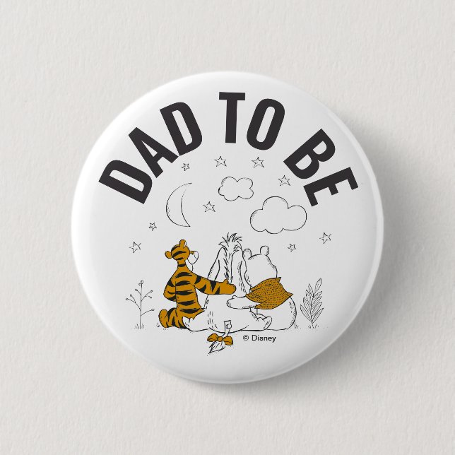 Simple Winnie the Pooh Baby Shower 2 Inch Round Button (Front)