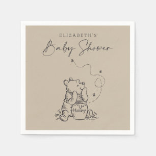 Simple Winnie the Pooh Baby Shower Napkin