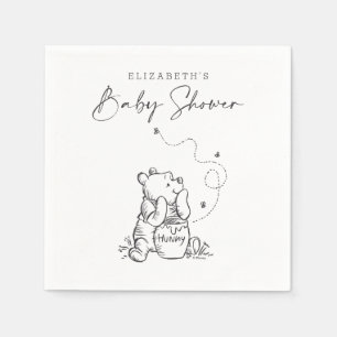 Simple Winnie the Pooh Baby Shower Napkin
