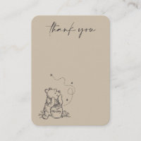 Simple Winnie the Pooh Baby Shower Thank You