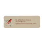 Simple Winter with Cardinal Christmas<br><div class="desc">This return address for the newly weds or anyone who likes Cardinals.</div>