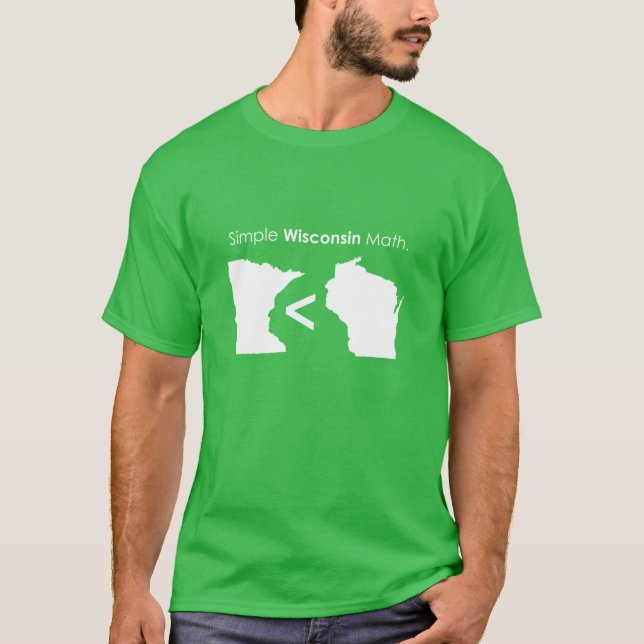 Simple Wisconsin Math T-Shirt (Front)