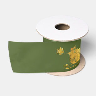 Simple Wishes • Christmas Elements • Olive Green Satin Ribbon
