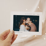 Simple Wishes | Minimalist Photo Holiday Postcard<br><div class="desc">These modern and minimalist holiday photo postcards feature your favourite personal photo,  with simple black text that says "Season's Greetings" and an elegant black and white design.</div>