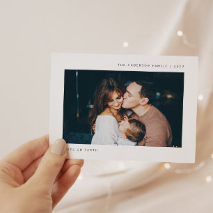 Simple Wishes Minimalist Photo Holiday Postcard
