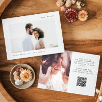 Simple Wishes | Two Photo Wedding QR Code
