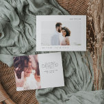 Simple Wishes | Two Photo Wedding Save The Date<br><div class="desc">These modern and minimalist wedding save the date photo cards feature two of your favourite personal photos,  with simple black text and an elegant black and white design.</div>