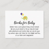 Simple with Elephant Book Request Insert Cards