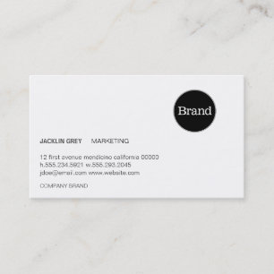 Simple with Logo (slate grey) Business Card