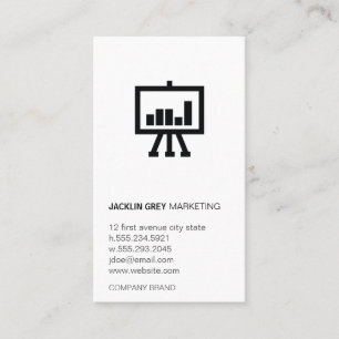 Simple with Logo (slate grey) Business Card
