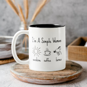 Simple Woman Horse Lover Mug