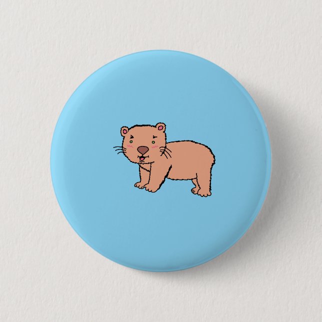 Simple Wombat Button (Front)
