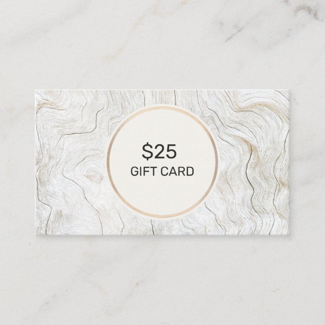 Simple Wood 25 $ Carte cadeau remise (Devant)