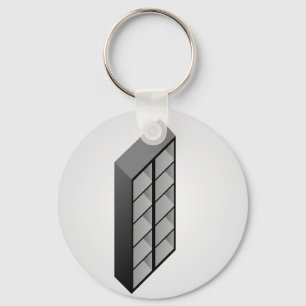 Simple wooden bookshelf design keychain