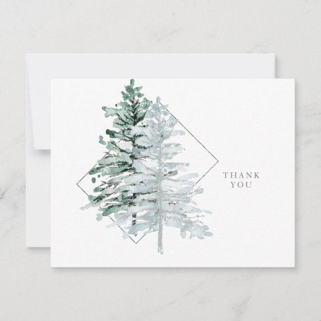 Simple Woodlands Funeral Thank You (Front)