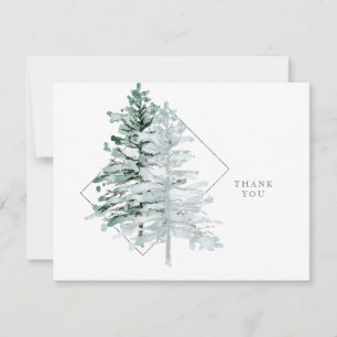 Simple Woodlands Funeral Thank You Card
