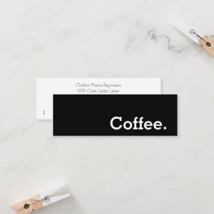 Simple Word Dark Loyalty Coffee Punch-Card Card