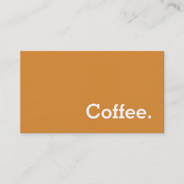 Simple Word Dark Loyalty Coffee Punch-Card Orange Card (Front)