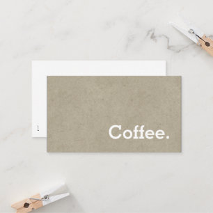 Simple Word Dark Loyalty Coffee PunchCard Bone Card